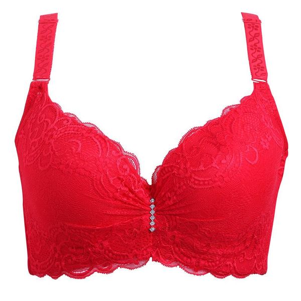 

bras plus size bra women's underwear push up lace 44e 44dd 44c 42e 42dd 42c 40e 40dd 40c 38dd 38c 36dd 36c 34dd 34c c3302, Red;black