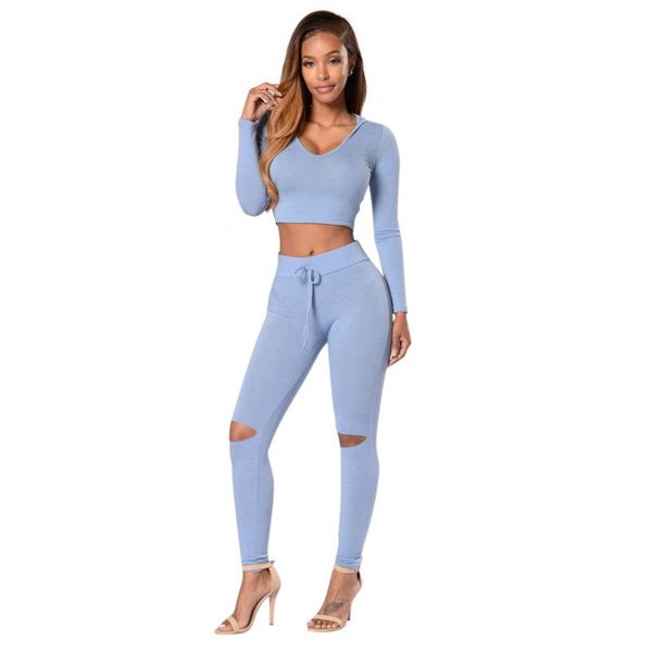 

women's jumpsuits & rompers 2 pieces outfit elegant women jumpsuit 2021 long sleeve hole hooded womens skinny bodycon bodysuit overalls, Black;white