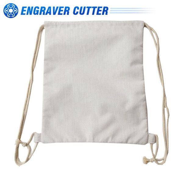 

storage bags 10pcs linen blank sublimation drawstring backpacks for diy