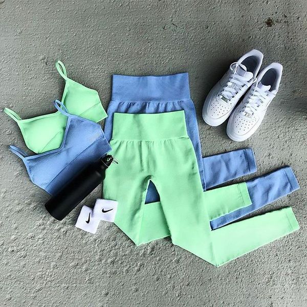 

yoga outfit women sport suits fitness bra gym clothing high waist leggings seamless set crop workout sportwear active wear outf