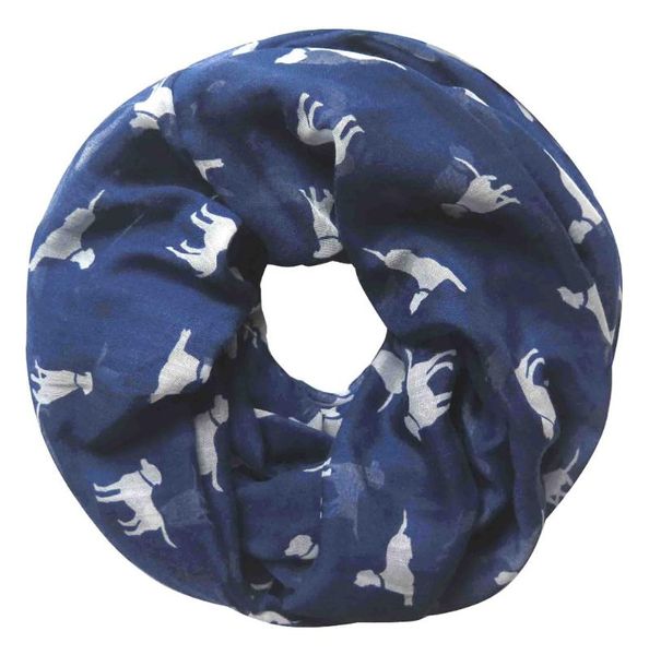 

scarves labrador retriever dog pet print women's infinity loop scarf lightweight, Blue;gray