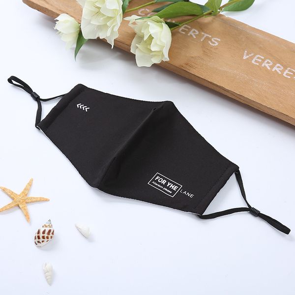 

cotton black mask printing outdoor dustproof winter warm pure color