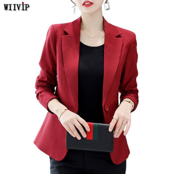 

women's suits & blazers woman fashion long sleeve notched spring autumn casual solid blazer coat winter slim elegant lady nice outerwea, White;black