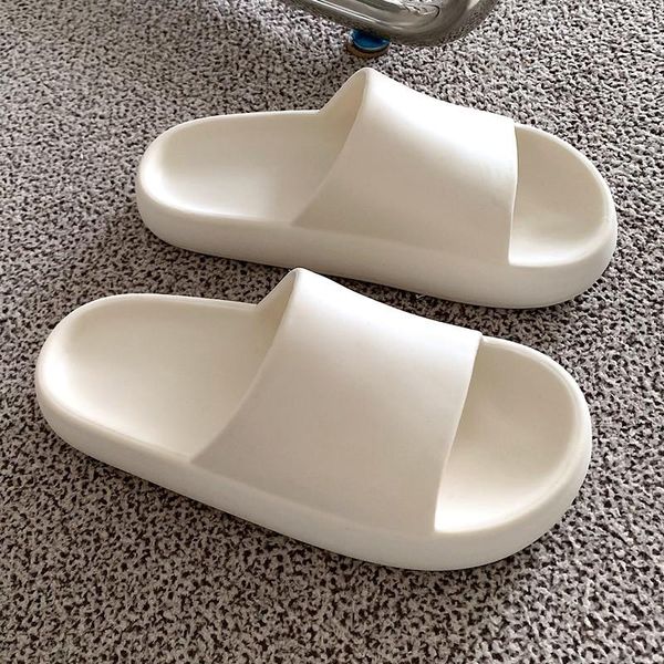 

slippers 2021 summer men non-slip beach women flip flops comfortable soft bottom couple indoor bathroom sandals, Black
