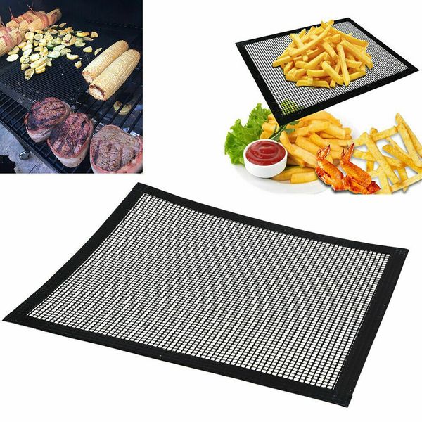 

bbq baking mesh net grill meat non-stick pad mat reusable barbecue picnic tool