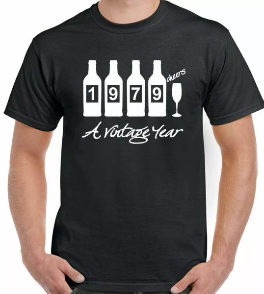 

bottles 1979-mens funny novelty 42nd birthday \ t-shirt gift, White;black