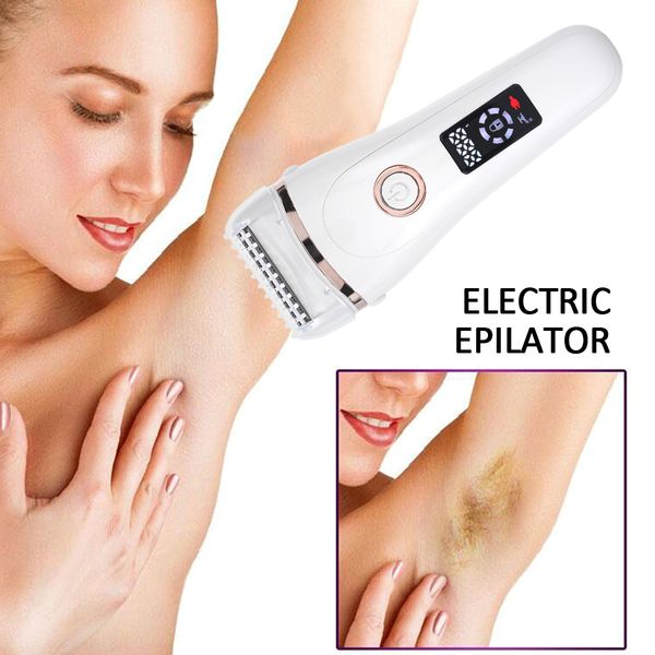 

electric razor lady shaver waterproof painless lcd display trimmer for women bikini whole body wet & dry using hair removal