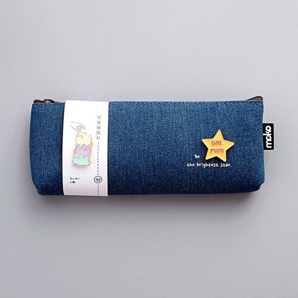 

simple large-capacity stationery box canvas pencil case boy girl pupil korean pencils bag bags