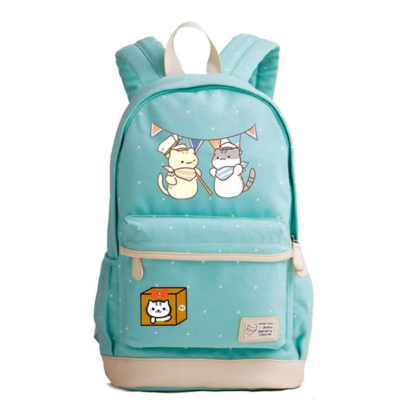 

backpack neko atsume cartoon printing mochila feminina kawaii cat women shoulder bag school bags for teenage girls