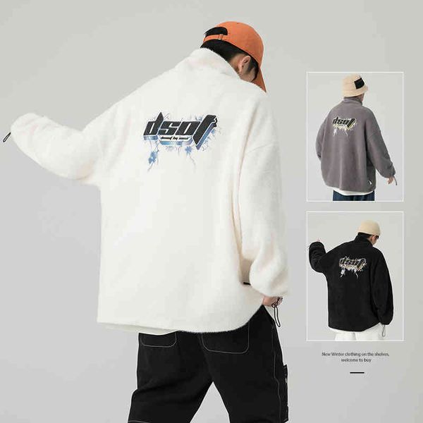 

men's sweaters suÃ©ter de gola alta masculino, pulÃ´veres malha solta para homens, blusa manga comprida, estampada letras outono u3e, White;black