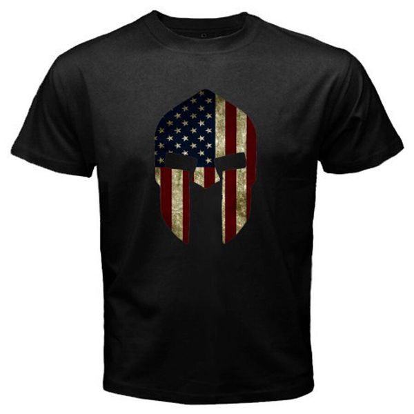 

new american spartan logo 300 movie men's black t-shirt size s to 3xl, White;black