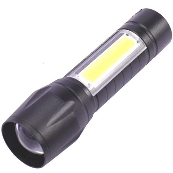 

bright aluminum alloy usb charging led mini zoom with side light function flashlights torches