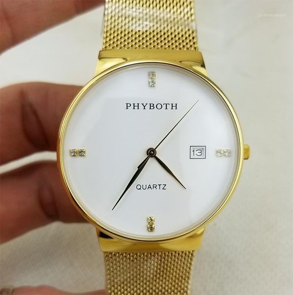 

woman's wrist watch phyboth casual luxury japanese quartz movement clock stainless steel wristwatches, Slivery;brown