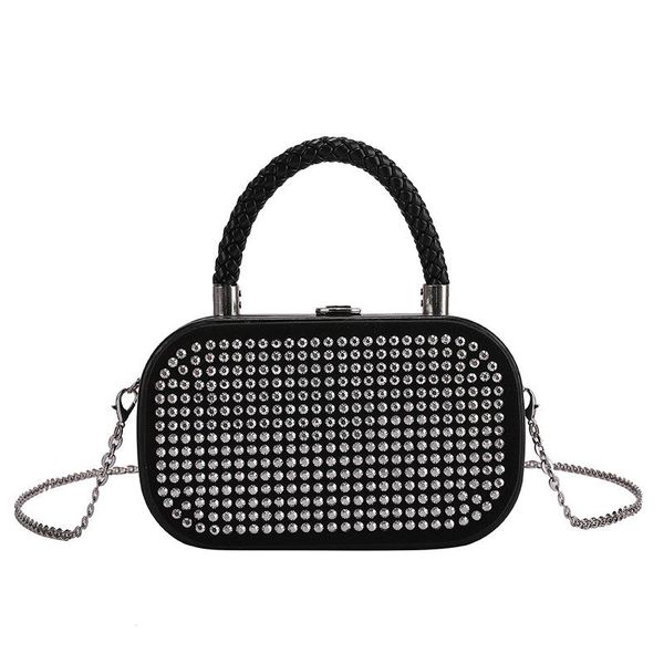 

evening bags diamond-studded box shoulder fashion chain women crossbody bag luxury designer lady lipstick satchels