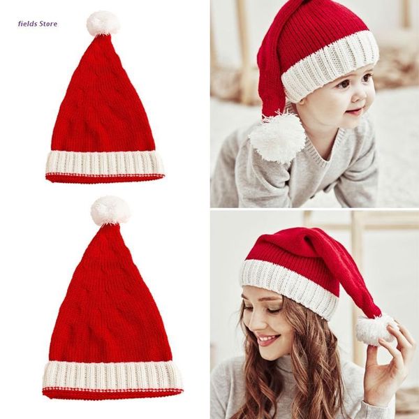 

caps & hats christmas parent-child hat winter warm mom kids lovely knitted design, Yellow