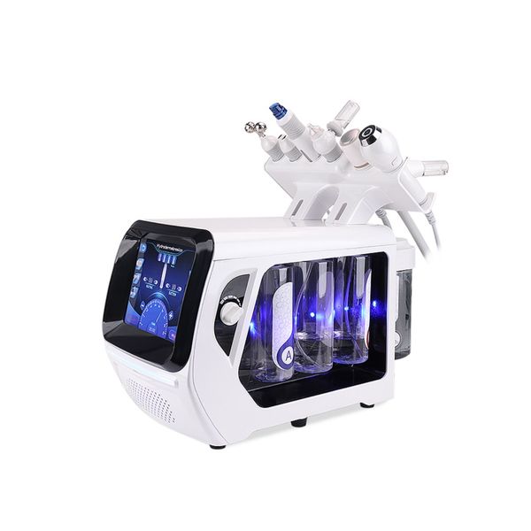 

6 in 1 hydro oxygen aqua peel water facial dermabrasion hydrogen and oxygen bubble machine, Black;white