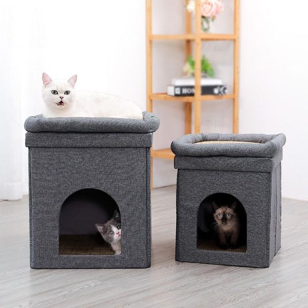 

cat beds & furniture climbing rack cool folding double layer nest hole platform lookout pet leisure toys