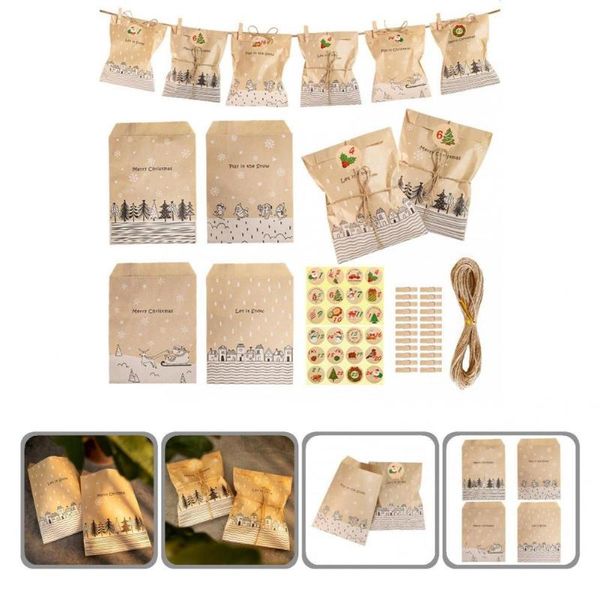 

gift wrap portable 1 set good kraft paper candy wrapping bag practical food grade for party