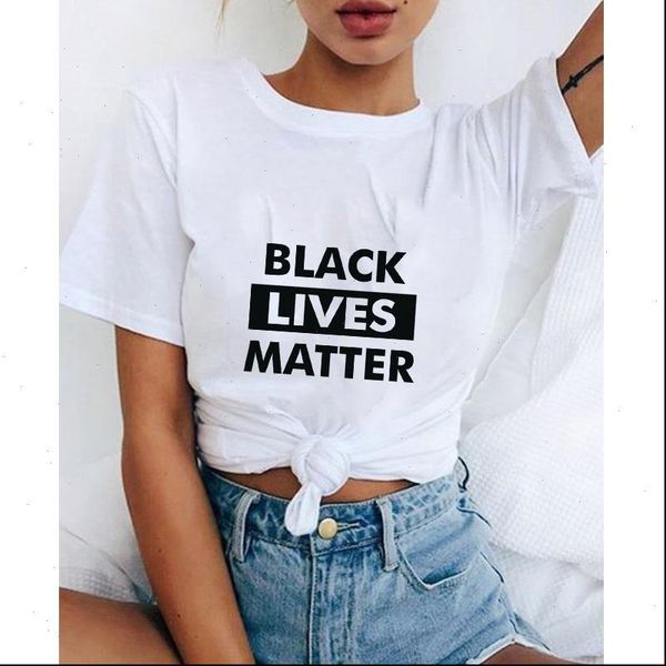 

womens t shirts fashion women letter printed black lives matter i cant breath round neck summer femme tee, White