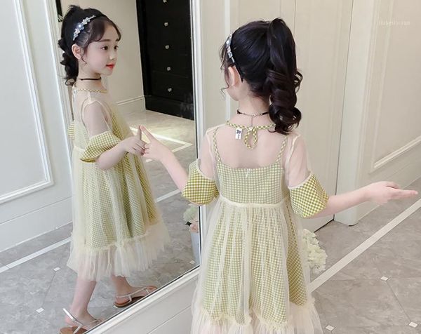 

skirts kids'korean princess's dress, kids' suit, summer vest and two-piece trend1, Blue