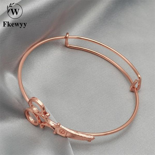 

bangle fkewy fashion bracelets luxury jewelry designers scissors rose gold bracelet gothic accessories charms for bangles women, Black