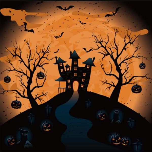 

party decoration halloween banner horror castle letter print supplies tableware