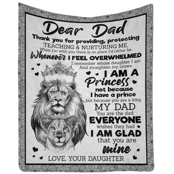 

Blanket Dear Dad, I Love You, I am Glad That You are Mine Travelling Camping Blanket