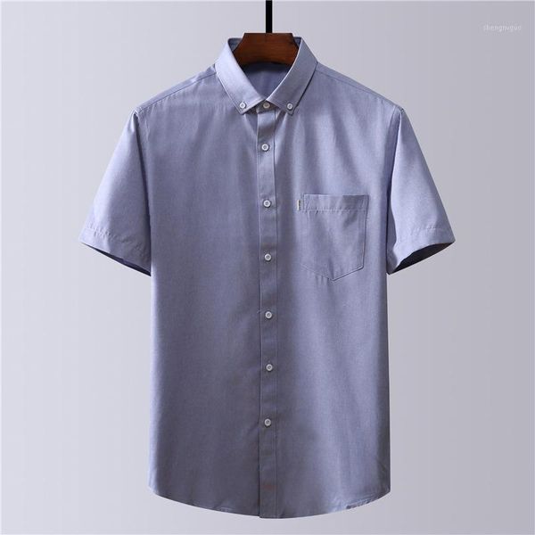 

men's dress shirts fattening plus size short sleeve shirt in summer 2021, White;black