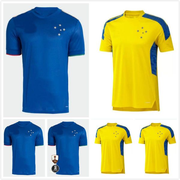 

camisa cruzeiro 2021 centenary home soccer jerseys 100th anniversary 2022 dede lÃ©o m. moreno pottker manoel 100 anos training suit men kids, Black;yellow