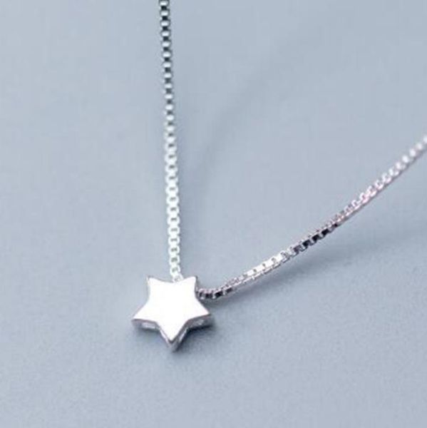 

chokers personality silver plated pentagram pendant necklace charm women stars clavicle chain fashion lady wedding anniversary jewelry, Golden;silver