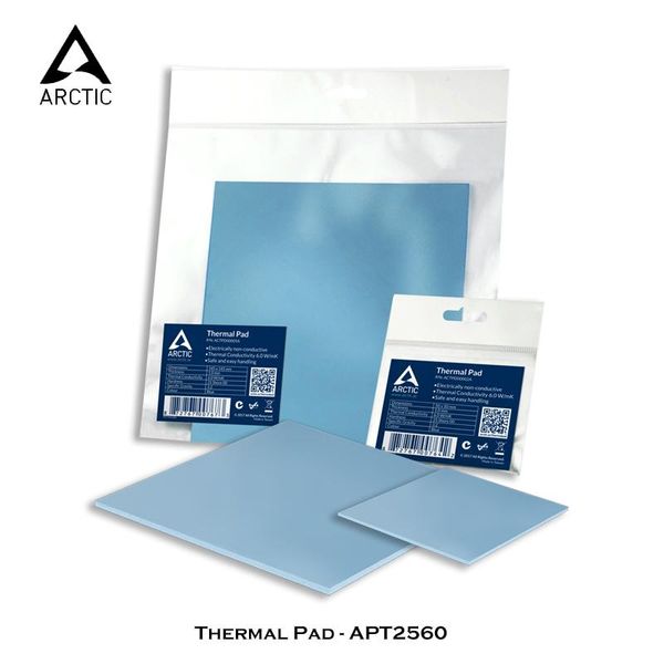 

fans & coolings arctic thermal pad apt2560, 6w/m.k gpu cpu heatsink cooling conductive silicone 50*50/145*145mm mat high quality