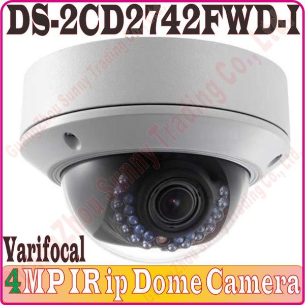 

english-ver no audio ip camera ds-2cd2742fwd-i 4mp hd 1080p ir varifocal dome network poe cctv 2.8~12mm wdr, nobox cameras