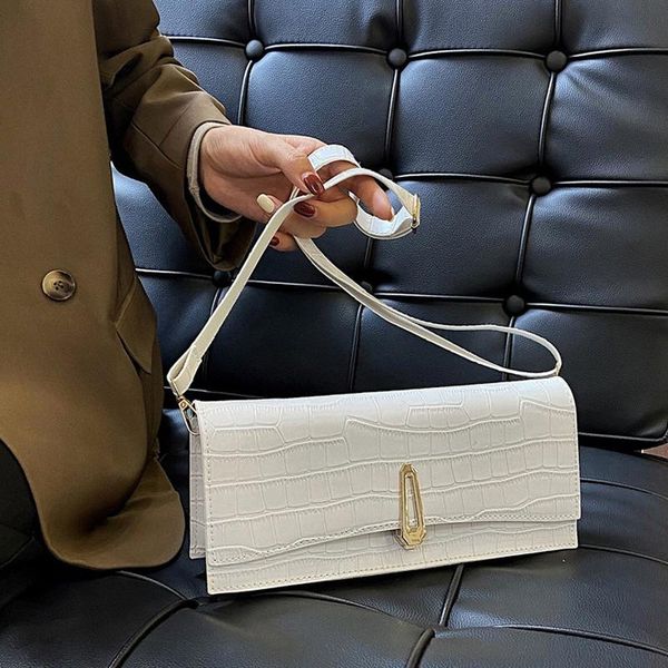 

evening bags simple casual long version women's shoulder messenger pu leather fashion shopper crossbody bag designer handbag for woman