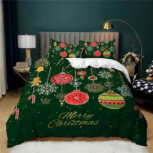 

bedding sets christmas decoration santa snowman bed cover set duvet with pillowcases bedclothes comforter home decor 61143