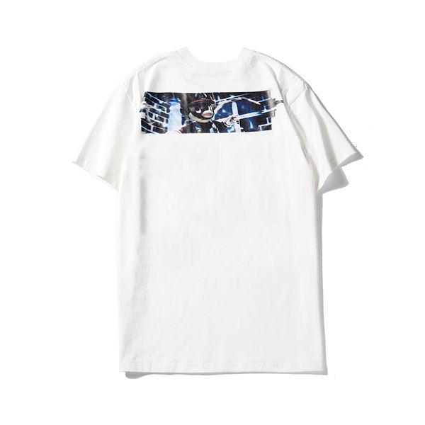 

men's t-shirts designer trendy t-shirt pure cotton short-sleeved breathable fashion all-match19nm 7gmp, White;black