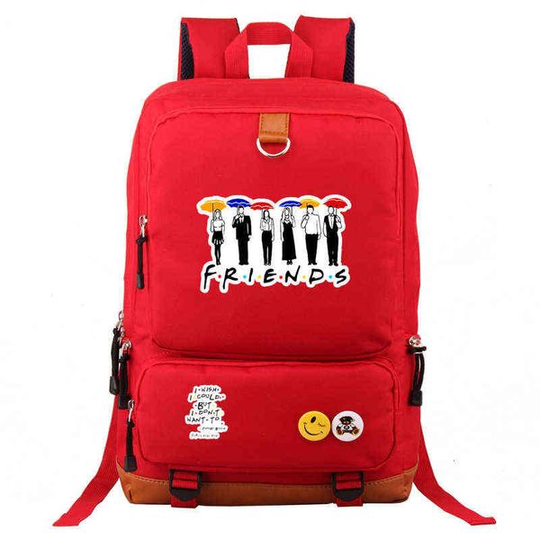 

american tv series friends old male and female students oxford backpack couple schoolbag