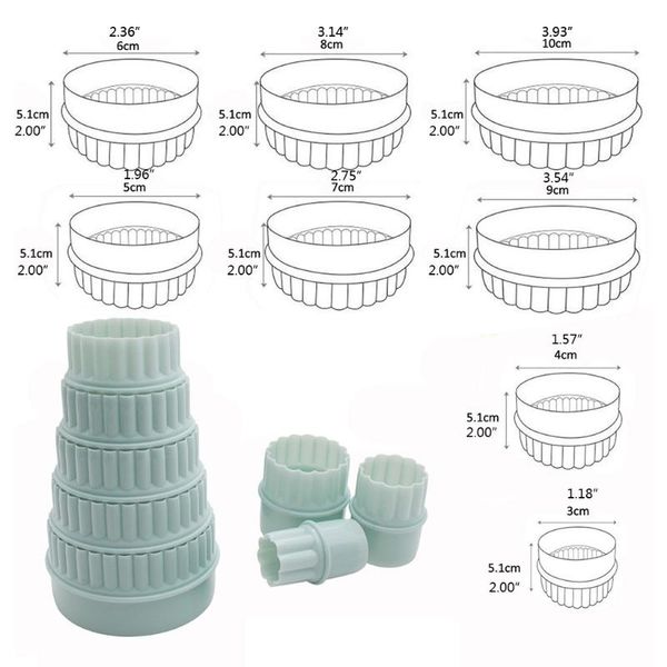 

baking moulds dual-sided biscuit cookie dough cutter set 8 sizes easy to clean diy cake kitchen cooking tools for birthday halloween