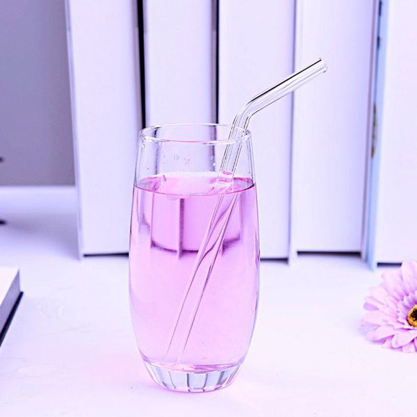 

drinking straws glass staws set straight bent reusable durable easy for taking with cleaning brushs