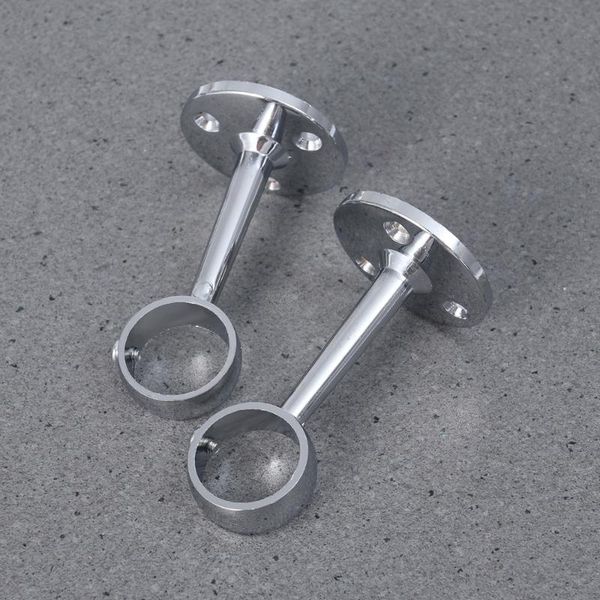 

shower curtains 2pcs hanging rod wardrobe rail holder tube support bracket clothes - 25mm