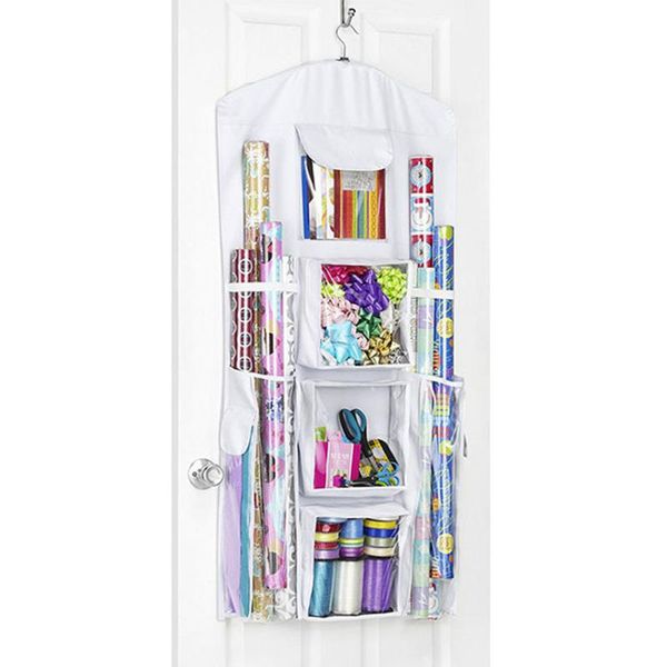 

storage boxes & bins pockets multifunctional closet oxford cloth cosmetic toys hanging organizer dustproof wall door sundries double-sided