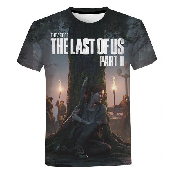 

men's t-shirts the last of us 2 t shirt men women summer fashion casual 3d printed short sleeve game t-shirt harajuku streetwear tee, White;black