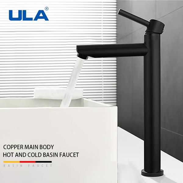 

tall basin sink faucet black slim bathroom washbasin water mixer tap cold waterfall faucets