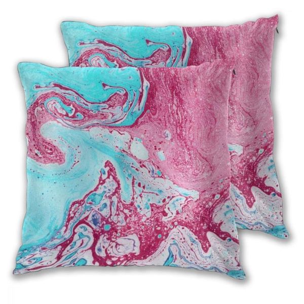 

pillow case blue pink marble art pillowcase comfortable cover for bed throw covers