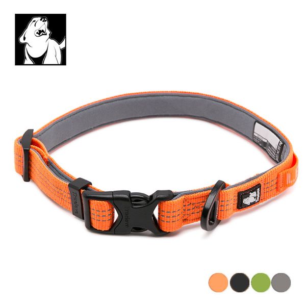 

truelove padded dog collars for big small dogs nylon adjustable reflective soft quick release dog necklace for pets dropshipping