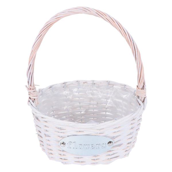 

1pc bride flower girl basket portable po props wedding supply storage baskets