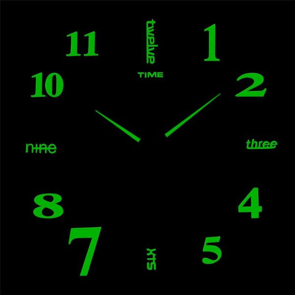 

wall clocks 27 inch luminous clock acrylic silent light in dark night nordic fashion non ticking with