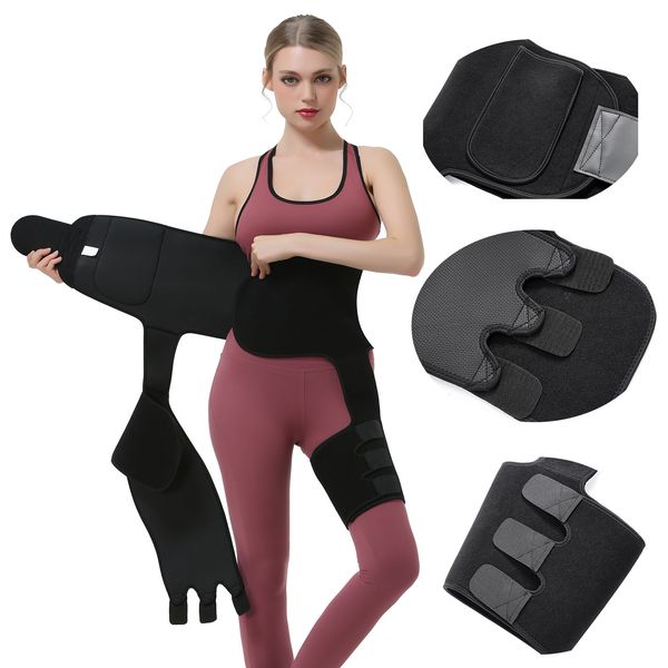 

neoprene sauna sweat girdle for waist hip thigh 3 in 1 exercise trainer corset hip lift pants leg slimming shapewear suit dhl
