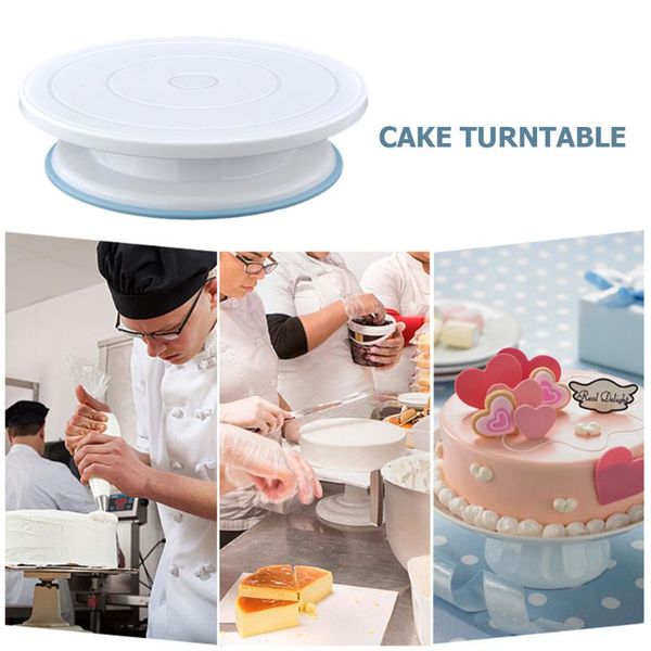 

anti slip cake plate turntable rotating round stand rotary table for home diy pan decorating kitchen baking pastry tools &