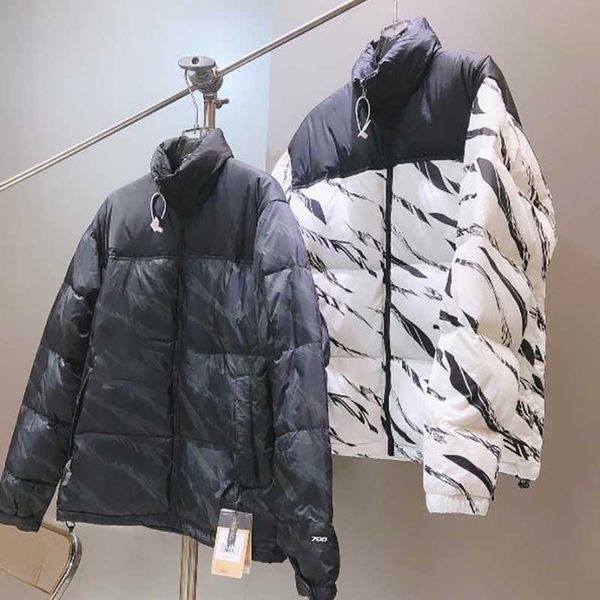 

mens down parka men winter jacket coat windbreaker coats thick jackets male fashion casual outerwear geometric patterns men's clothing, Black