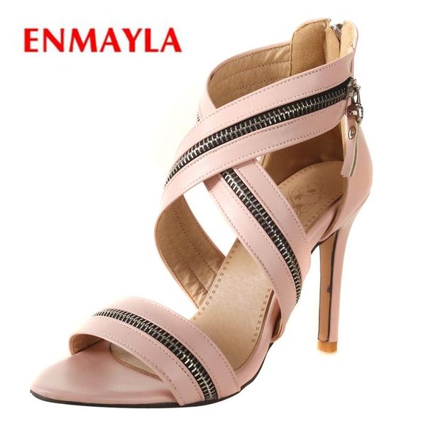 

sandals basic casual zip summer shoes 2021 fashion super high gladiator women size 34-43 ly1185, Black